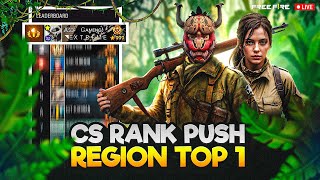 🔴 New Season Cs Rank Push To Top 1 GrandMaster With Highest Streak Ever 🤩  Free Fire Live [upl. by Landbert]