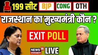 🟢Live  Rajasthan Exit Poll । Rajasthan Congress Seat । Rajasthan BJP Seat । Rajasthan Election 2023 [upl. by Aihsinat]