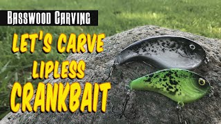 Wood Carving a Lipless Crankbait  Hand Carved Fishing lures  Easy Beginner Wood Carving [upl. by Aicilaanna]