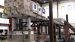 70footlong concrete bridge survives series of simulated earthquakes at University of Nevada Reno [upl. by Nayt536]