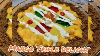 Mango Trifle Delight Recipe  Mango Delight Recipe By Zooni Kitchen [upl. by Gintz314]