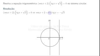 Trigonometria  Exercício 92 a da Aula 9 Equações trigonométricas [upl. by Eisler]