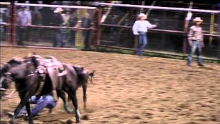 Jake Rinehart 34 seconds in the Steer Wrestling in Armstrong BC CPRA 13 [upl. by Ermina]