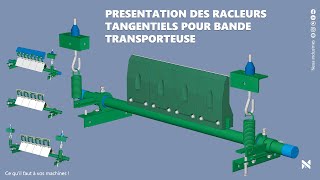 PRESENTATION DES RACLEURS TANGENTIELS POUR BANDE TRANSPORTEUSE [upl. by Kronick]