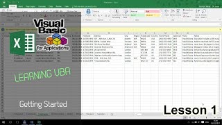 Learning VBA 1  Getting Started [upl. by Avrenim]