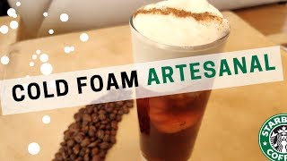 Como hacer cold foam  Espuma fría tipo starbucks ☕ ❄️ [upl. by Nerrag]