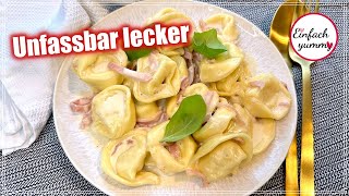 Unfassbar LECKER 😱  Tortellini in Schinken Käse Sahne Sauce 🫶🏻 Thermomix® TM5TM6 [upl. by Hadwyn125]