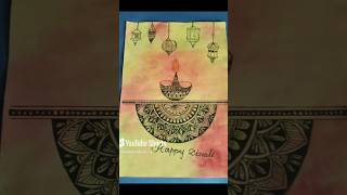 Diwali Special easy diya mandala drawing 🪔 artdiwalidrawing satisfyingPaintellectualPriyA [upl. by Garry732]