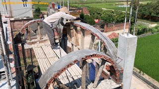 How To Properly Building A Curved Arch For A Brick amp Reinforced Concrete Porch [upl. by Abel]