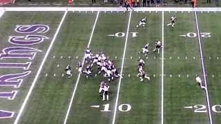 Christian Ponder Throws a Football 35 Yards in the Air [upl. by Crissy]