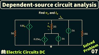 Solving circuits with dependent sources  Problem 7 [upl. by Laurel]