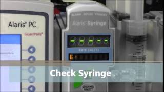 Check syringe Alarm in Alaris Syringe [upl. by Wilde197]