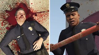 GTA 5 Cop Franklin Kills Cop Michael in the final mission  Police Edition [upl. by Llevart477]