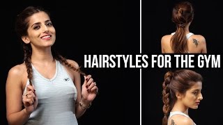 Cute amp EASY Hairstyles For The Gym  SportyAthleticWorkout Hairstyles [upl. by Ehctav473]