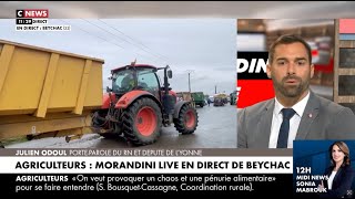 Les agriculteurs sont plus contrôlés et harcelés que des OQTF    Julien Odoul CNEWS [upl. by Derej457]