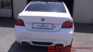 BMW E60 530D gets Schmiedmann sports exhaust [upl. by Nich765]