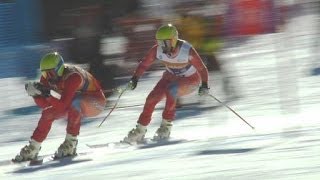 How to paraalpine skiing visually impaired category [upl. by Ainegue]