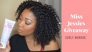 Miss Jessies Soft Pillow Curls Review amp GiveawayOPEN  Curly Monroe [upl. by Tlok]