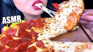 ASMR EXTRA CHEESY PIZZA MUKBANG EATING SOUNDS  HALF PEPPERONI amp HALF CHEESE PIZZA  ASMR Phan [upl. by Florrie]