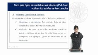 Tablas de Frecuencia Unidimensionales   UPV [upl. by Eicats763]