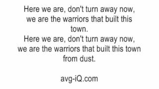 Warriors by Imagine Dragons acoustic guitar instrumental cover lyrics karaoke backing track [upl. by Polik382]