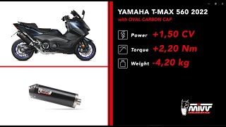 YAMAHA T MAX 560 2022  MIVV OVAL CARBON CAP [upl. by Sarge871]