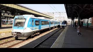 Trenes eléctricos en la estación Plaza Constitución 2 [upl. by Sitrik523]