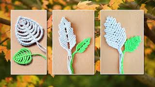 3 Macrame Leaf Patterns DIY [upl. by Dryfoos842]