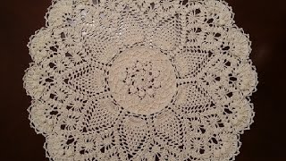 Crochet Doily  Splendid Pineapples Doily Part 1 [upl. by Akemrehs]