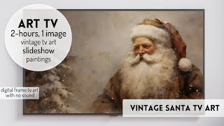 Vintage Christmas TV Art Vintage Art TV Screen Art for Your TV Holiday Art Santa Screensaver Frame [upl. by Coney874]