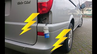 Versteckte LandstromSteckdose 230V Außensteckdose  Vito w639 Camper [upl. by Fagin]