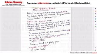 Topic 64 Antiprotozoal Agents  Introduction Mechanism of Action History amp Uses  Medichem 03 [upl. by Saeger249]