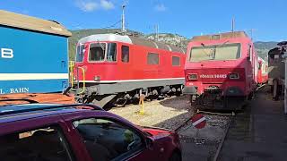 Jubiläum 60 Jahre Re 44 18 Impressionen und Eindrücke vom Festgelände beim Bahnhof Balsthal SO [upl. by Warfold]