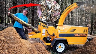 Testing CHEAPEST 5000 Chinese WOOD CHIPPER on Alibaba [upl. by Naol]