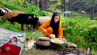 Nomadic Lifestyle In Kashmir  Cooking 🔪🍳with Amazing Natural Beauty  Nomads Documentary [upl. by Deden832]