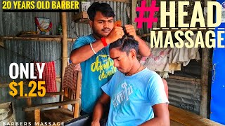 Indian Street Barber Doing Head MassageBody Massage Face Wash🇮🇳💆‍♂️💈AsmrRelaxing Massage Video🔥 [upl. by Beker]