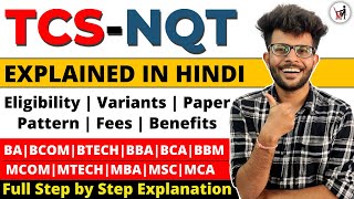 TCS NQT 2022 Explained in Hindi  Eligibility  Variants  Paper Pattern  Fees  Benefits [upl. by Elison]