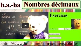 Baba cours Maths CM2  Lire et écrire les nombres décimaux [upl. by Eiromem]