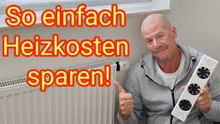 So einfach Heizkosten sparen  Heizkörper Wärmeabgabe verbessern Heizungsventilatoren SpeedComfort [upl. by Ecraep775]