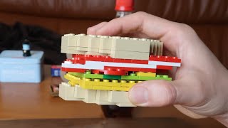 LEGO BLT Bagel Sandwich Inspired By Bebop  Stop Motion Breakfast Cooking amp LEGO In Real Life ASMR [upl. by Oirad]