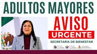 Adultos Mayores AVISO URGENTE Secretaría de Bienestar Octubre 2024 [upl. by Sudaorb705]