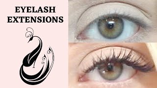 Eyelash Extension Application  Before amp After [upl. by Eenat]