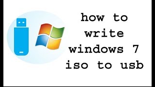 how to write windows 7 iso to usb [upl. by Mcquoid]