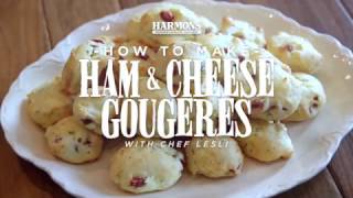 How to Make Ham amp Cheese Gougeres HowtoHarmons [upl. by Darooge]