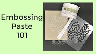 Quick Crafting Tip  Embossing Paste 101 [upl. by Brandtr]