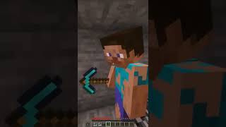 Steve mine bedrock ☠️ minecraft shorts [upl. by Shanna186]