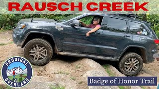 Jeep Grand Cherokee Trailhawk at Rausch Creek Off Road Park  Badge of Honor Trail [upl. by Nayek]