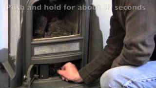 Cottage Franklin Gas Stove Lighting Instructions [upl. by Neelat55]