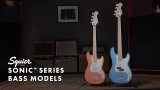 Exploring the Squier Sonic Series Bass Models  Fender [upl. by Ahsemed991]