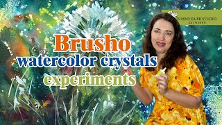 Painting with Brusho and Color Burst dry watercolor pigments [upl. by Olinde806]